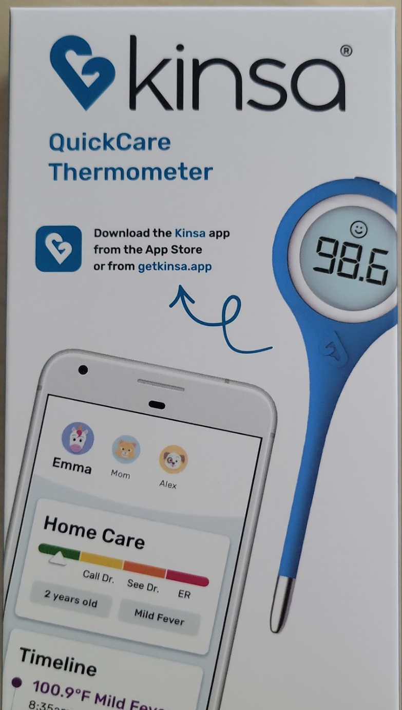 Kinsa QuickCare Smart Digital Thermometer for All Ages